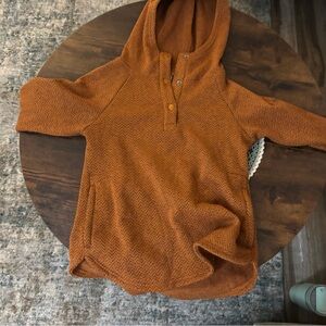 Cozy Orange Hooded Sweater